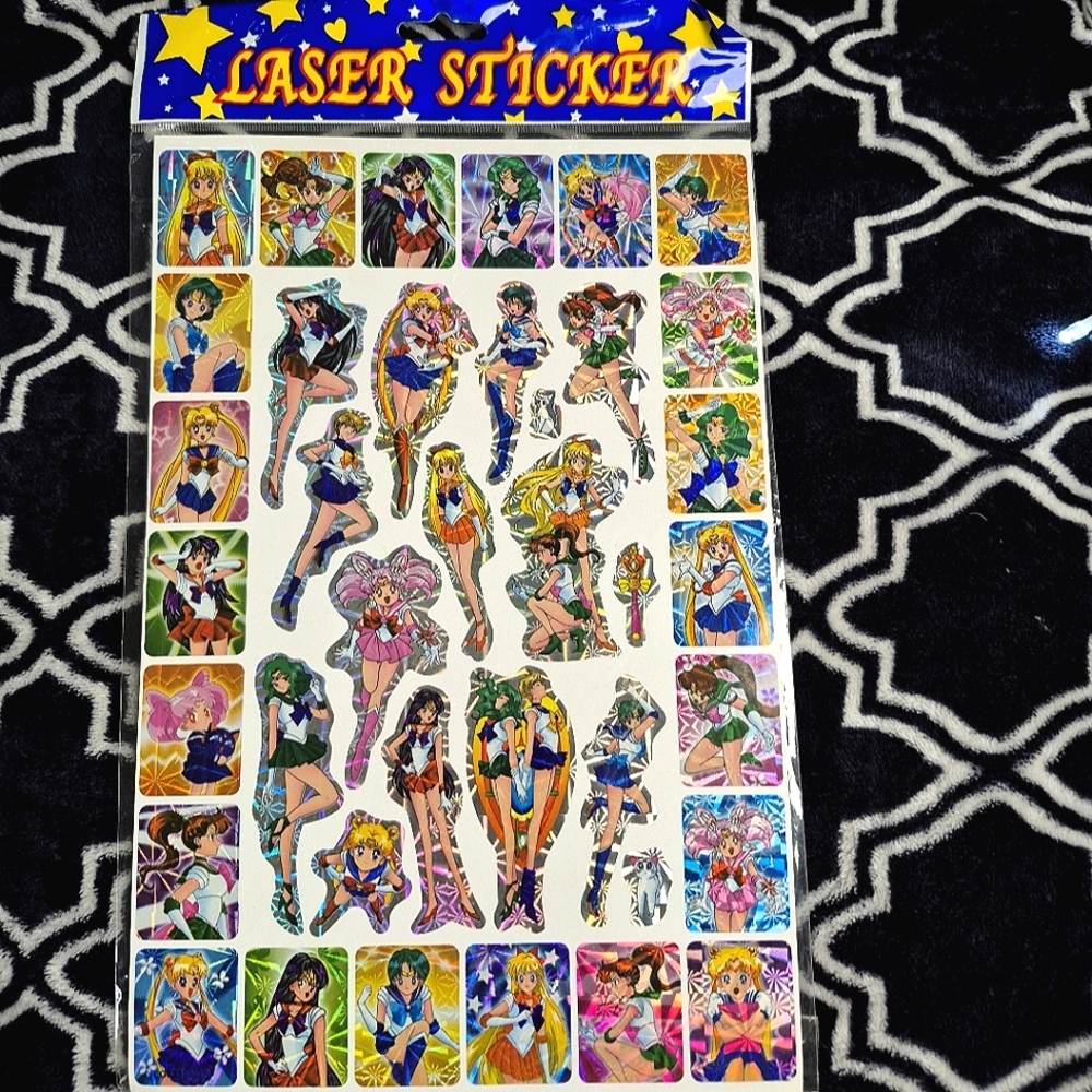 Vintage 90s Sailormoon Laser Stickers